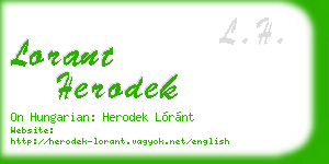 lorant herodek business card
